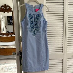 Lilly Pulitzer Sky Blue Floral Mini Dress
